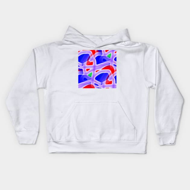 Purple, blue and red Kids Hoodie by TiiaVissak